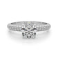 Multirow Pavé Engagement Ring