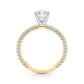 Multirow Pavé Engagement Ring