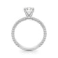Multirow Pavé Engagement Ring