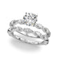 V-Tip Marquise Accented Engagement Ring