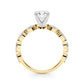 V-Tip Marquise Accented Engagement Ring