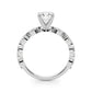 V-Tip Marquise Accented Engagement Ring