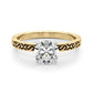 Vintage Style S-Carved Engagement Ring