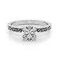Vintage Style S-Carved Engagement Ring