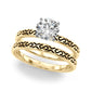 Vintage Style S-Carved Engagement Ring