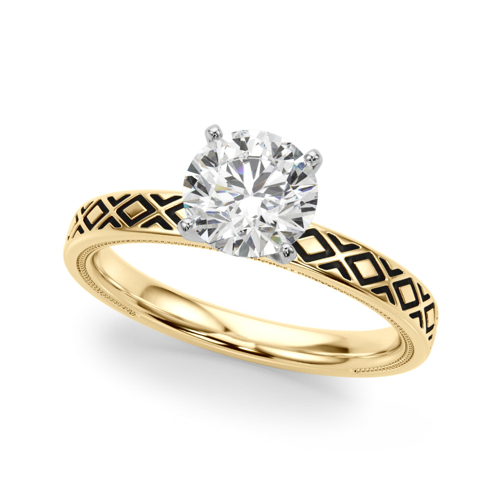Vintage Style Solitaire Engagement Ring