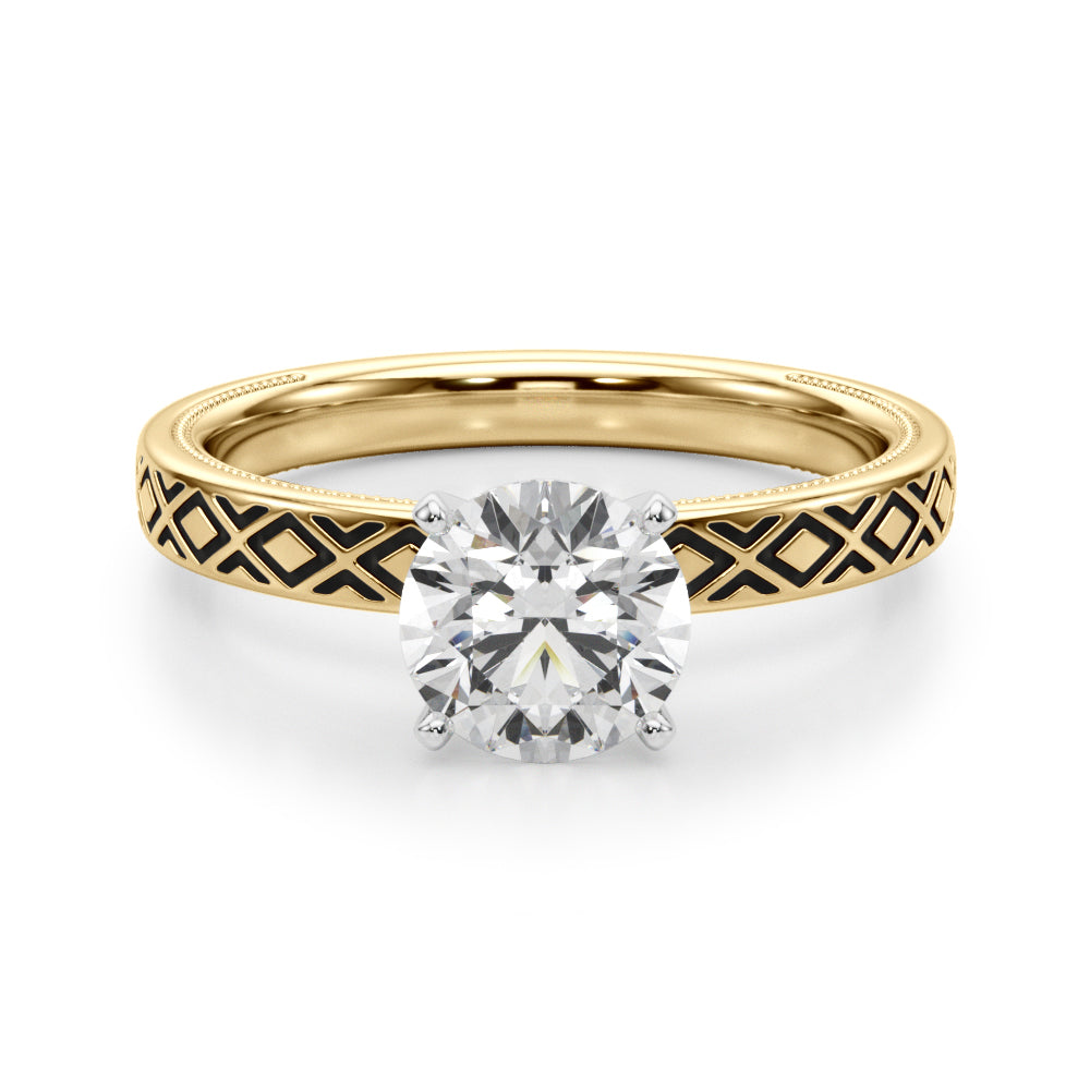 Vintage Style Solitaire Engagement Ring