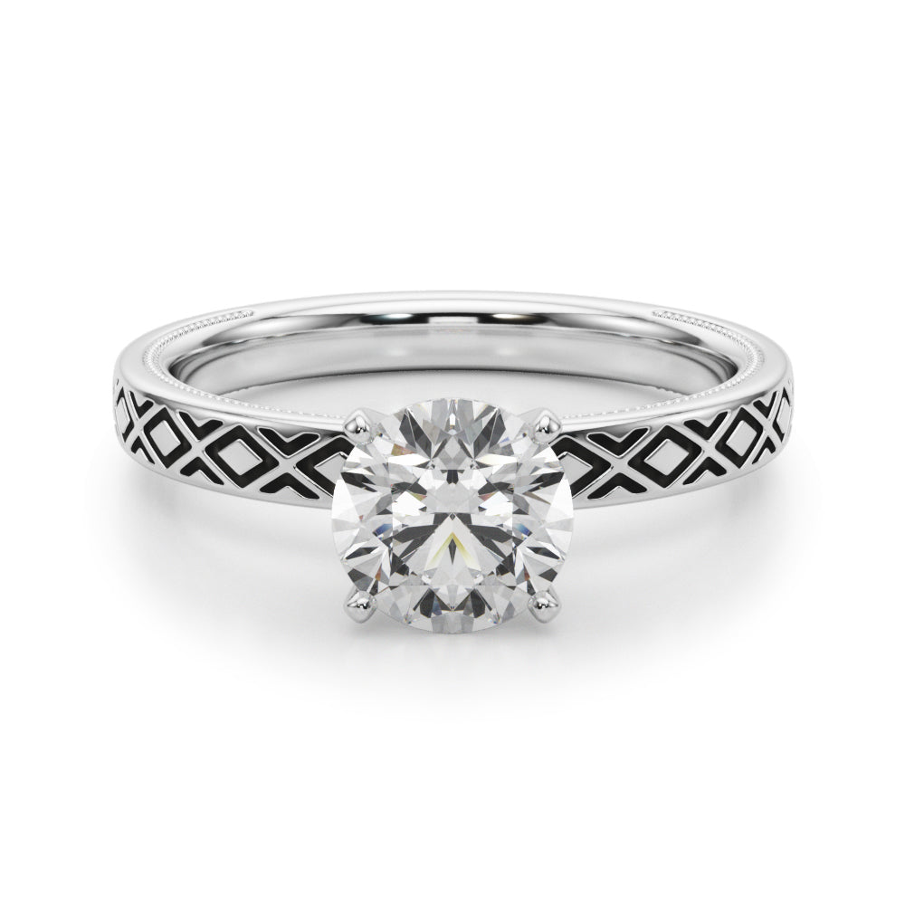Vintage Style Solitaire Engagement Ring