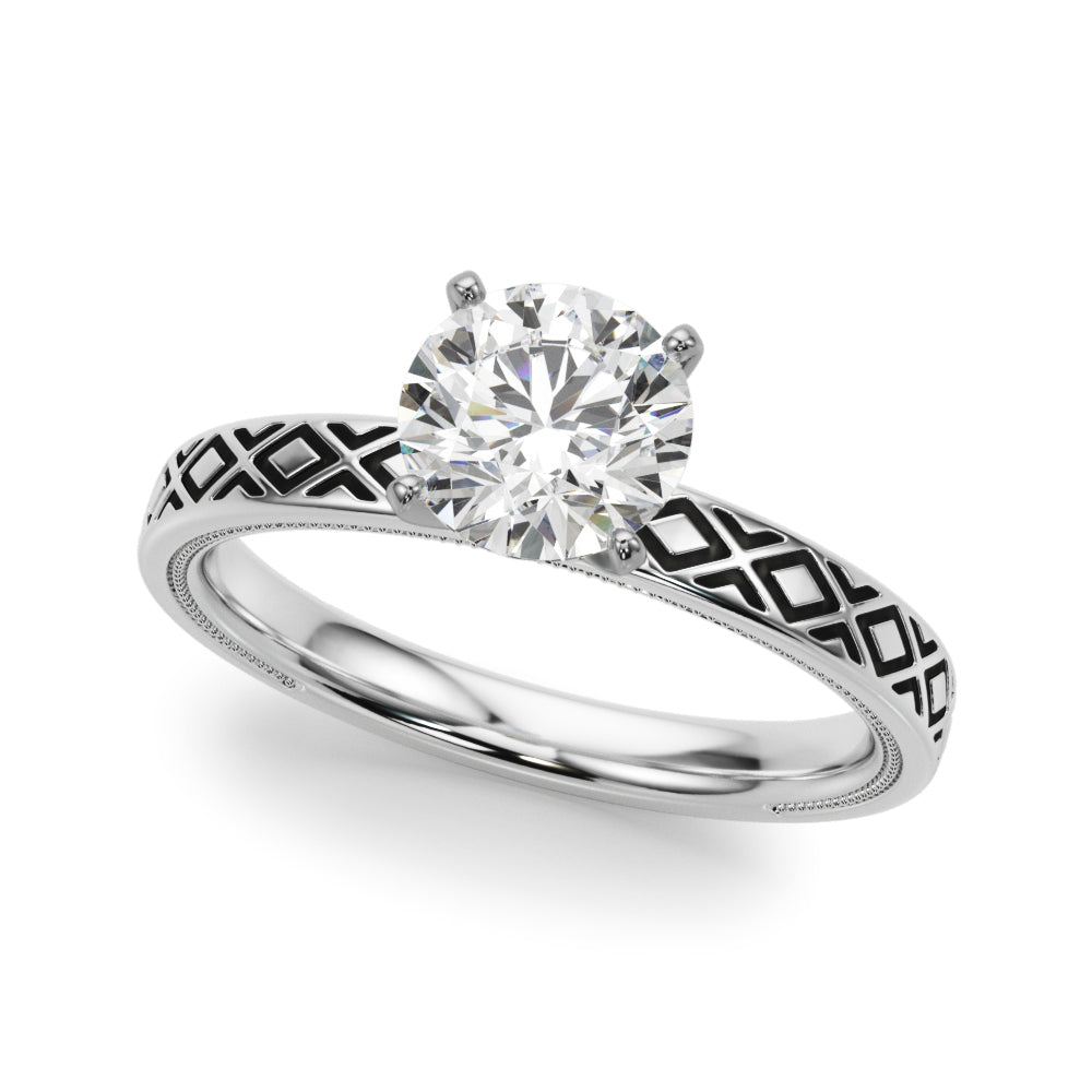 Vintage Style Solitaire Engagement Ring