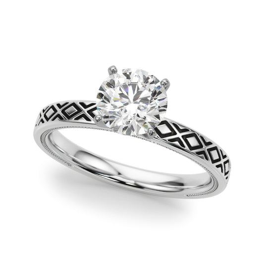 Vintage Style Solitaire Engagement Ring