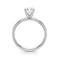 Vintage Style Heart Carved Engagement Ring