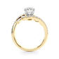 Bypass Fancy Shape Melee Marquise Shape Engagement Ring