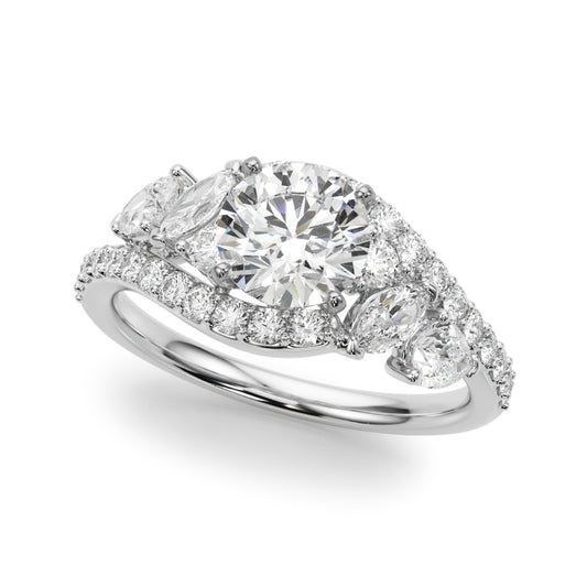Bypass Multirow Marquise Shape Engagement Rings