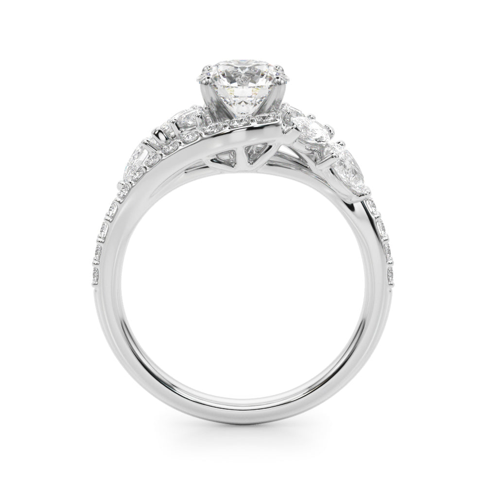 Bypass Multirow Marquise Shape Engagement Rings