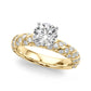 Swirling Pavé Engagement Ring
