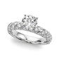 Swirling Pavé Engagement Ring