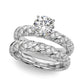 Swirling Pavé Engagement Ring