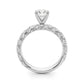 Swirling Pavé Engagement Ring