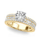 Multirow Round & Baguette Engagement Ring