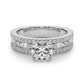 Multirow Round & Baguette Engagement Ring