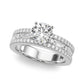 Multirow Round & Baguette Engagement Ring
