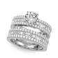 Multirow Round & Baguette Engagement Ring