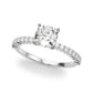 Single Row Shared Prong Engagement Ring