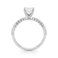Single Row Shared Prong Engagement Ring