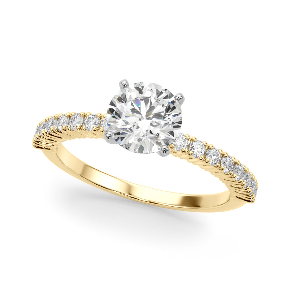 Single Row Engagement Ring
