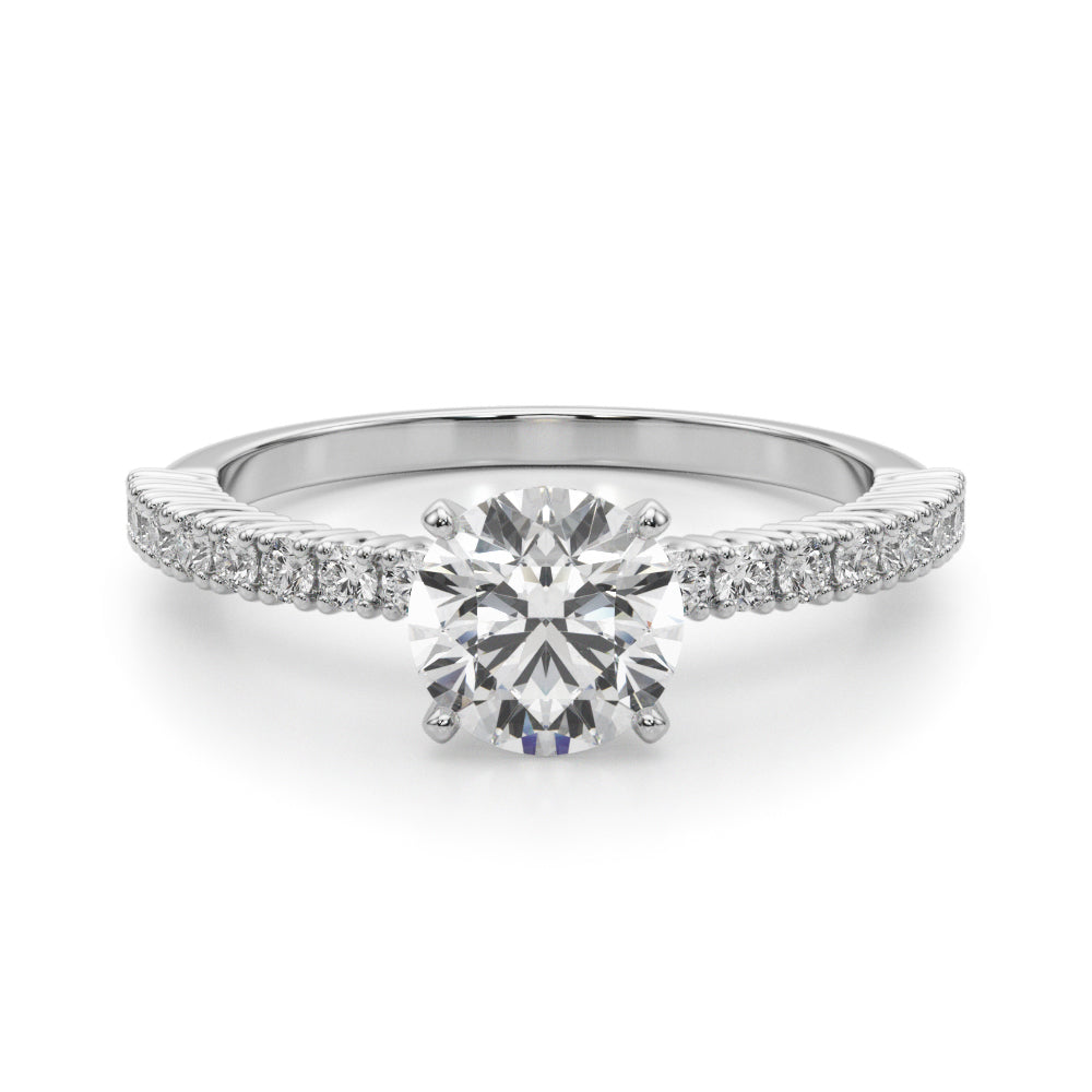 Single Row Engagement Ring