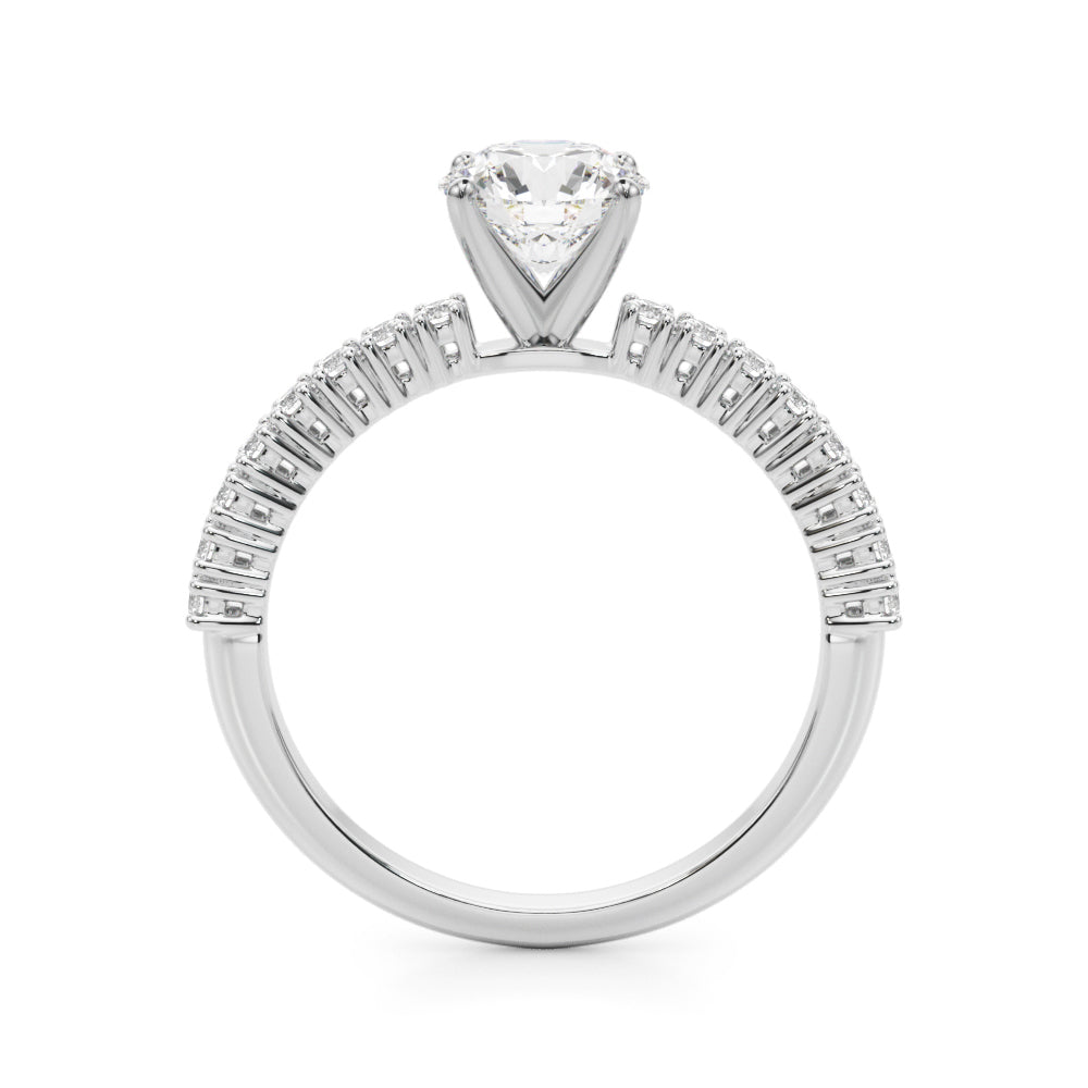 Single Row Engagement Ring