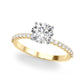 Single Row Shared Prong Engagement Ring