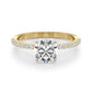 Single Row Shared Prong Engagement Ring