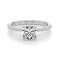 Single Row Shared Prong Engagement Ring