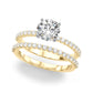 Single Row Shared Prong Engagement Ring