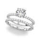 Single Row Shared Prong Engagement Ring