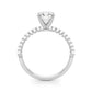 Single Row Shared Prong Engagement Ring
