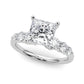 Graduating Single Row Round Engagement Ring