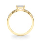 East West Oval Scattered Diamond Engagement Ring