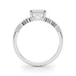 East West Oval Scattered Diamond Engagement Ring