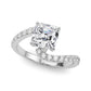 Solitaire Plus Single Row Curved Engagement Ring