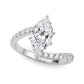 Solitaire Plus Single Row Curved Engagement Ring