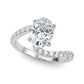 Solitaire Plus Single Row Curved Engagement Ring
