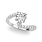 Solitaire Plus Single Row Curved Engagement Ring