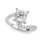 Solitaire Plus Single Row Curved Engagement Ring