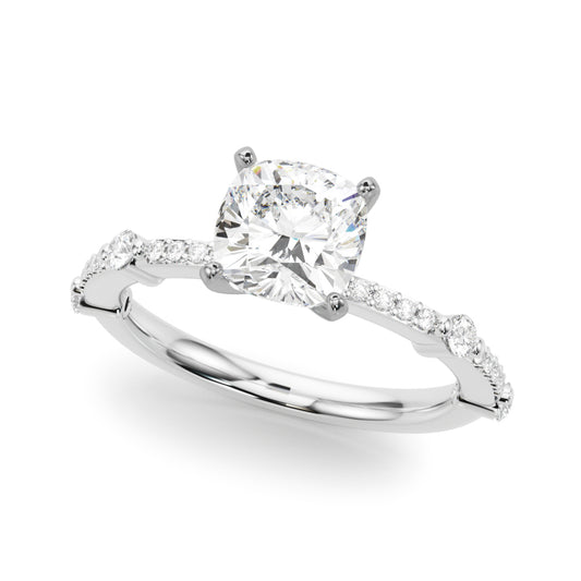 Single Row Engagement Ring