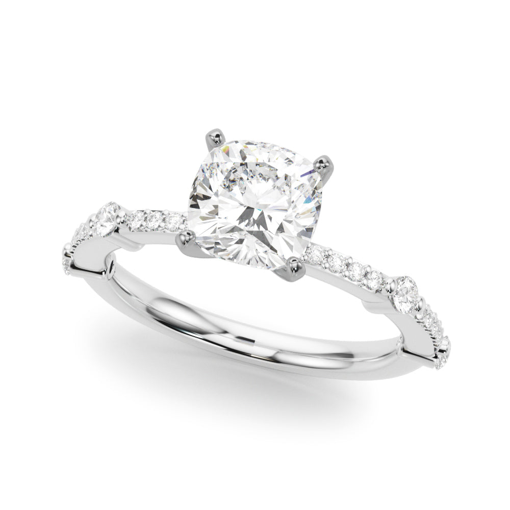 Single Row Engagement Ring