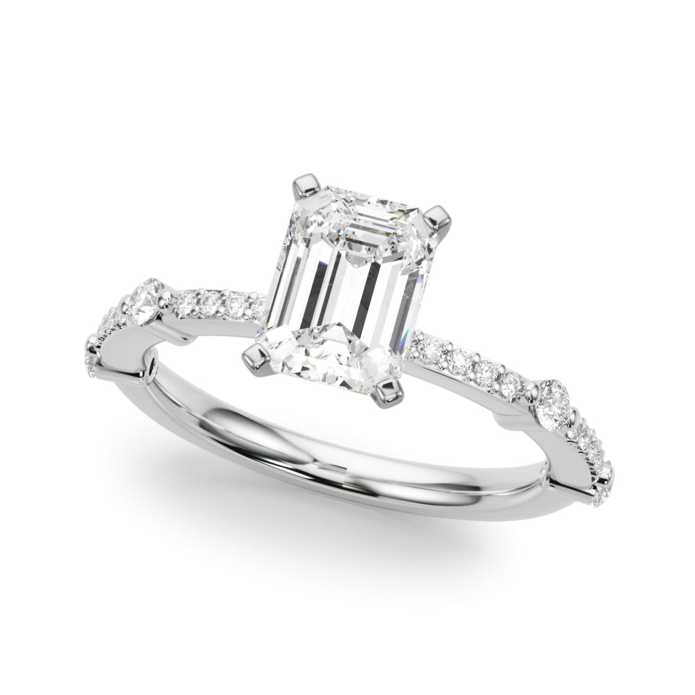 Single Row Engagement Ring