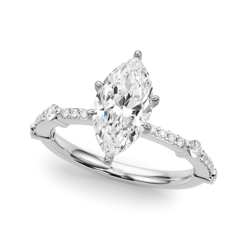 Single Row Engagement Ring