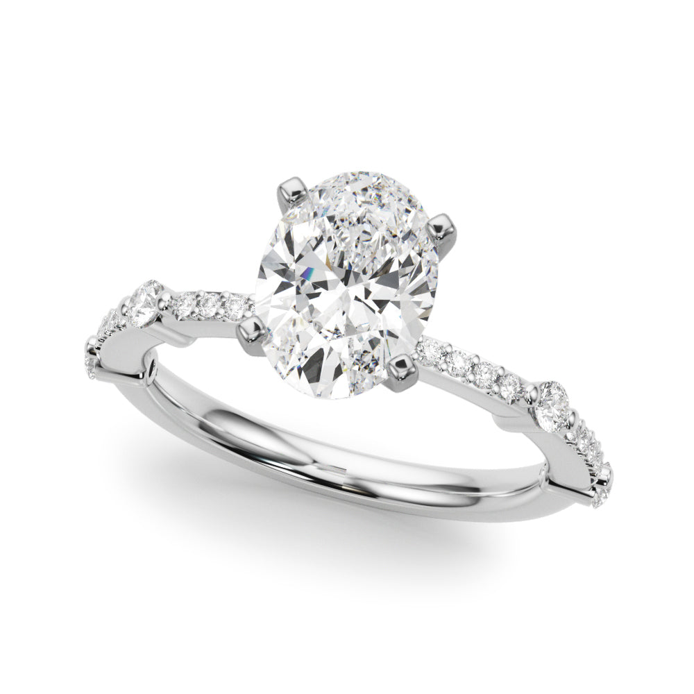 Single Row Engagement Ring